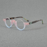Ramzi Round Acetate Glasses Frame Round Frames Southood Matte Pink Blue